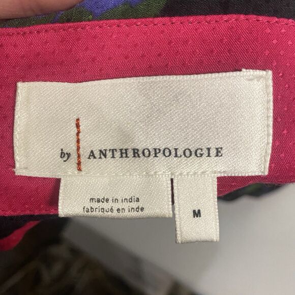 Anthropologie Astrid Needlepoint Mini Dress Navy Black Floral Cottagecore Size M - Picture 8 of 16